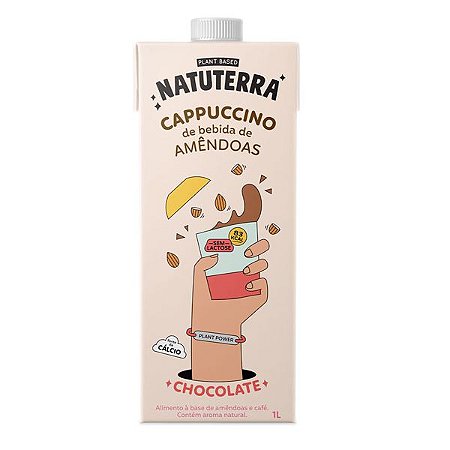 Leite de Amêndoas Cappuccino com Chocolate Natuterra 1L
