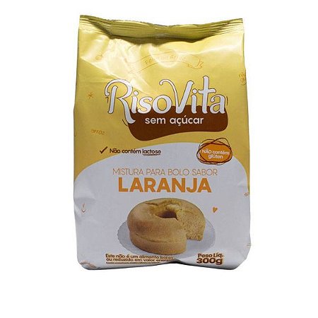 Mistura para Bolo de Laranja Sem Glúten Zero Açúcar Risovita 400g