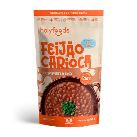 Feijão Carioca Temperado Holyfoods 120g