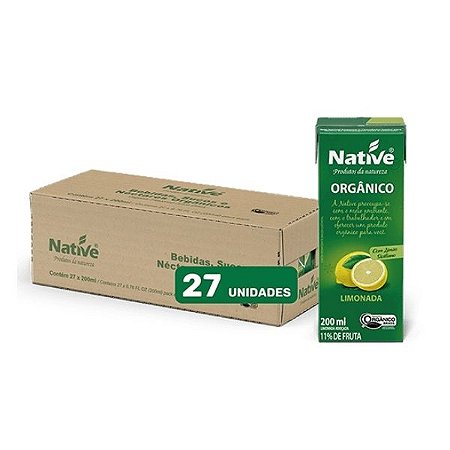 Limonada Orgânica Native 200ml caixa 27un