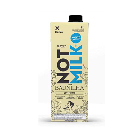 Leite Vegetal Baunilha Not Milk 1 Litro | Bebida Vegana Cremosa Sem Lactose
