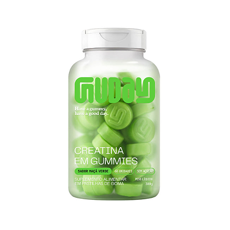 Creatina Maçã Verde em Gomas Guday 300g | Energia e Performance