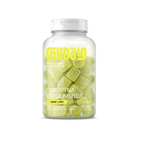 Creatina Gummy Vegana Sabor Limão Guday 300g | Praticidade e Performance