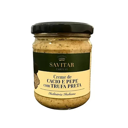Creme Cacio e Pepe com Trufas Pretas Savitar 180g
