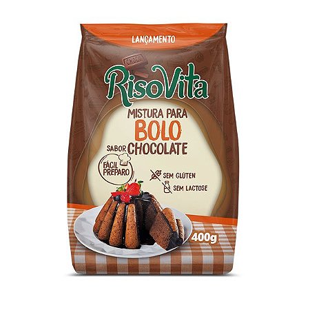 Mistura para Bolo de Chocolate Sem Glúten Risovita 400g