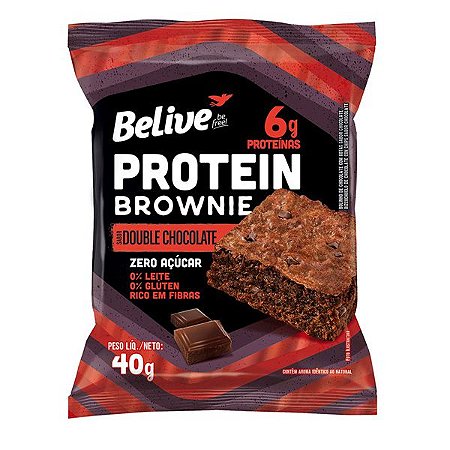 Brownie Protein Double Chocolate Zero Açúcar 40g