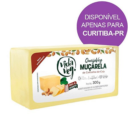 Queijo Veg Mussarela de Castanha de Caju Vida Veg 300g