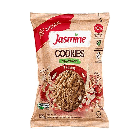 Cookies Orgânico 7 Grãos Jasmine 120g