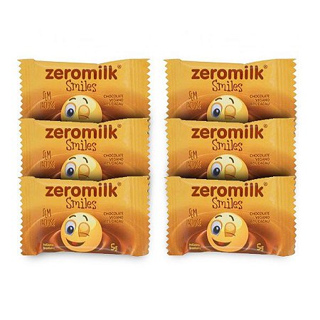 Quadradinhos Chocolate Zeromilk Puro - 6 unidades 30g cada