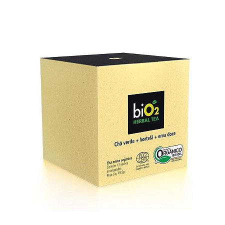 Chá Verde Orgânico Hortelã e Erva Doce biO2
