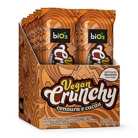 Barras Vegana Crunchy Cenoura biO2 Caixa 10 un