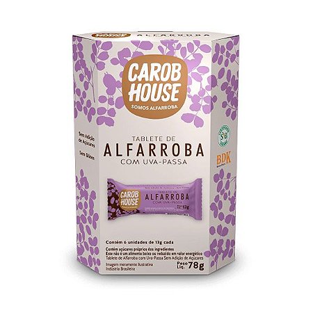 Bombom de Alfarroba com Uva Passa Carob House 78g