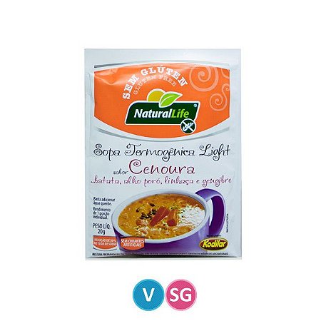 Sopa Termogênica Light de Cenoura 20g