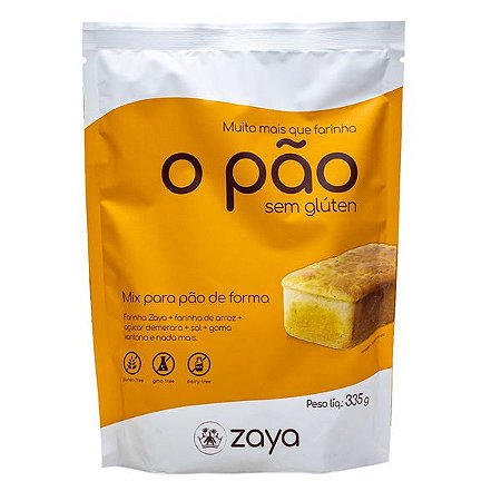 Mistura para Pão de Forma Sem Glúten Zaya 335g