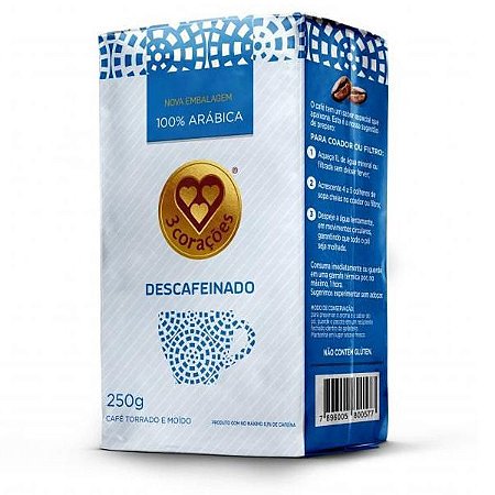 Café Descafeinado 3 Corações 250g