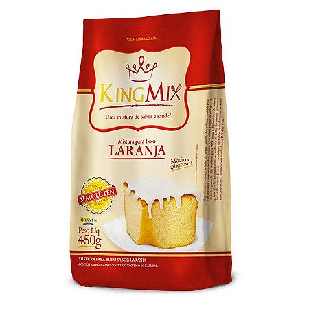 Mistura para Bolo Laranja Sem Glúten King Mix 450g