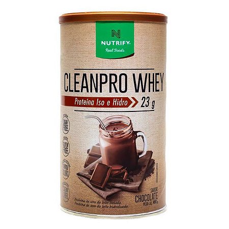 Proteína CleanPro Whey Chocolate Nutrify 450g