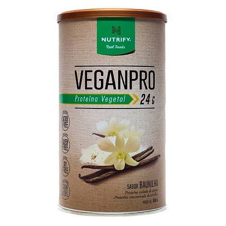 VeganPro Proteína Vegetal sabor Baunilha Nutrify 450g