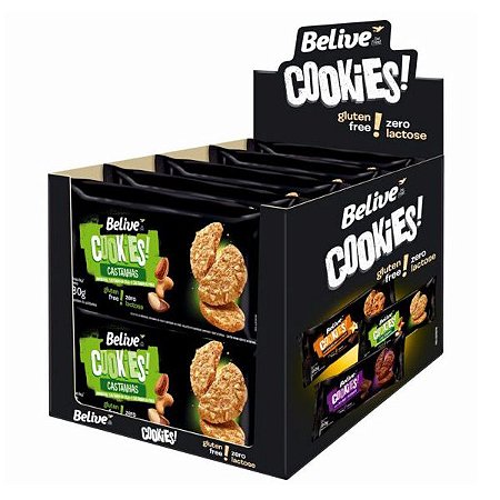Cookies Castanha Sem Glúten Belive 10x80g