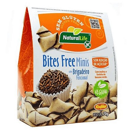 Biscoitos Bites Free Brigadeiro Funcional Vegano 70g