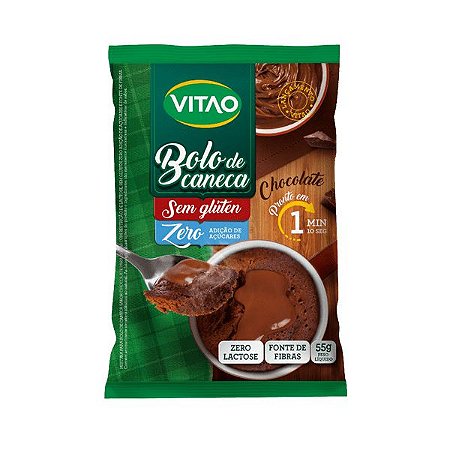 Bolo de Caneca Chocolate Sem Glúten Vitao 55g