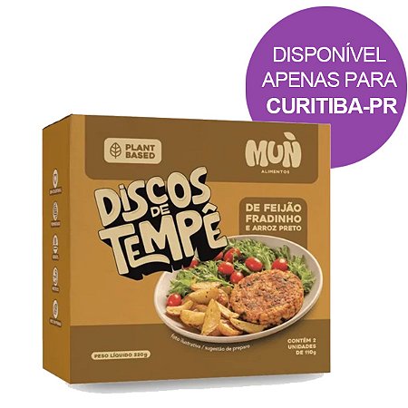 Discos de Tempeh de Feijão Fradinho e Arroz Preto Mun 220g