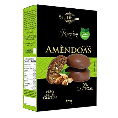 Biscoitos de Amêndoas Sem Glúten Seu Divino 120g