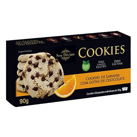 Cookies sabor Laranja Sem Glúten Seu Divino 90g