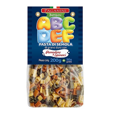 Macarrão Bambini Letrinhas Paganini 250g