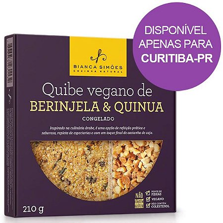 Quibe Vegano Berinjela e Quinoa Bianca Simões