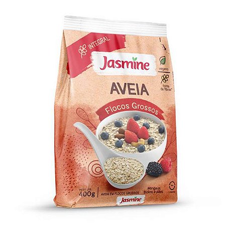 Aveia Integral em Flocos Grossos Jasmine 400g