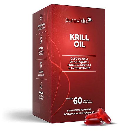 Óleo Krill 60 Cápsulas Pura Vida