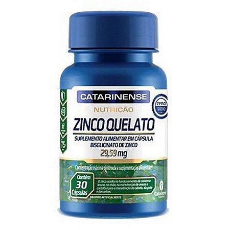 Zinco Quelato 30 Cápsulas Catarinense