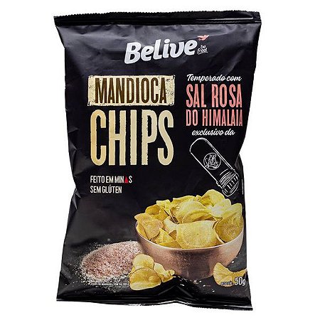 Salgadinho Chips Mandioca Sal Rosa Belive 50g