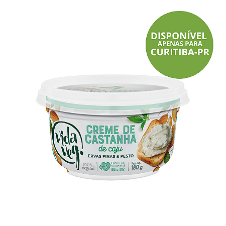 Creme de Castanha de Caju com Ervas Finas Vida Veg 180g – Cremoso e Sofisticado