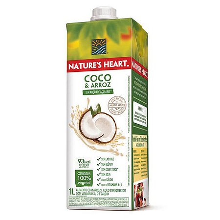 Leite de Arroz e Coco Nature's Heart 1L