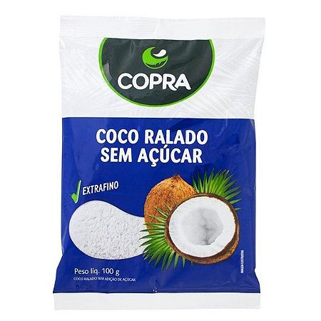 Coco Ralado Fino Sem Açúcar Copra 100g