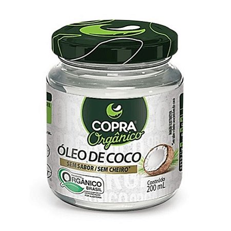Óleo de Coco Orgânico Sem Sabor Copra 200ml