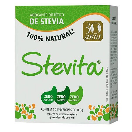 Adoçante Stevia em Sachês Stevita 50 UN