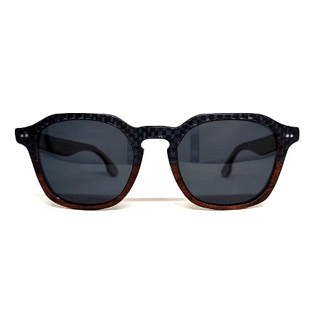 Óculos de madeira masculino Itagiba - Fibra de carbono