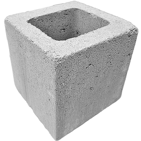 Meio bloco de concreto 19x19x19Cm