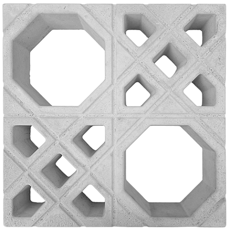 Elemento vazado Estilo Árabe 39x39x07Cm