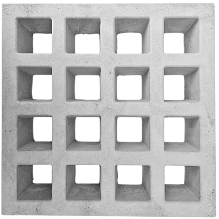 Elemento vazado 16 Furos 39x39x07Cm