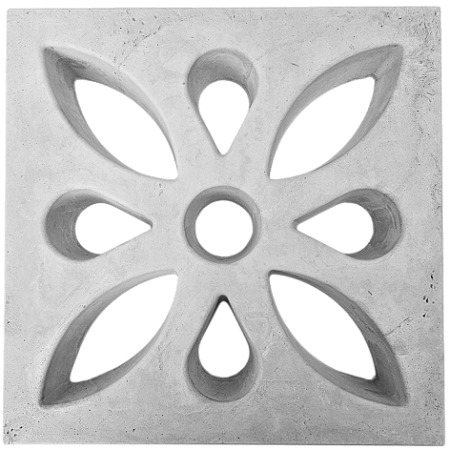 Elemento vazado Flor 39x39x07Cm