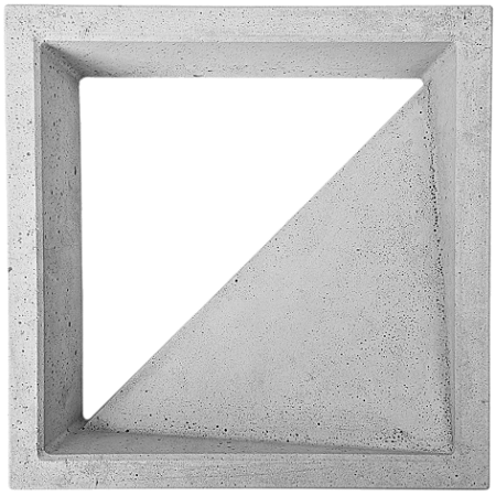 Elemento vazado Triângulo 29x29x09Cm