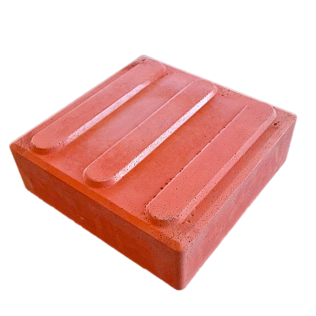 Piso tátil direcional vermelho 06x20x20Cm