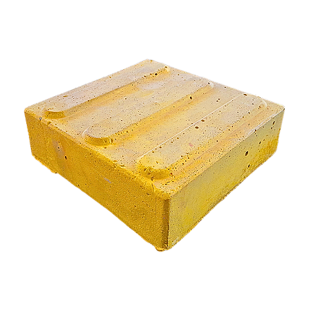 Piso tátil direcional amarelo 06x20x20Cm