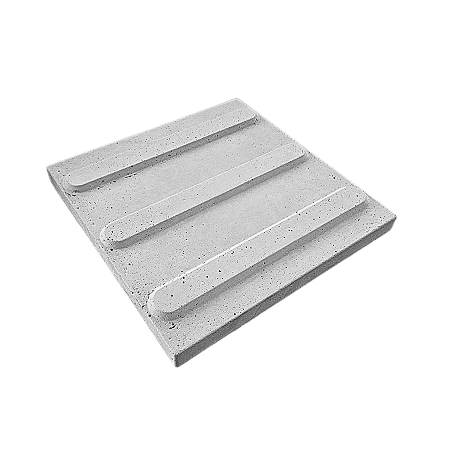 Piso tátil direcional incolor 2,5x25x25Cm