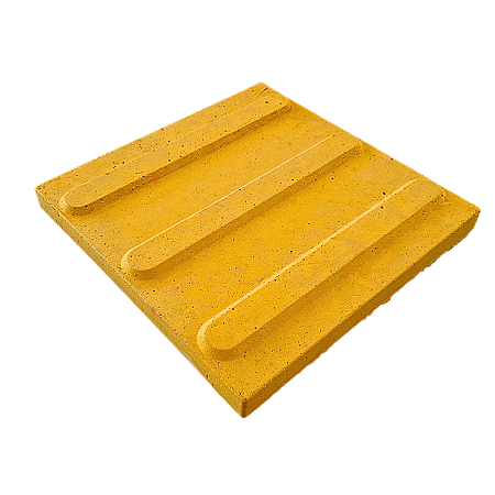 Piso tátil direcional amarelo 2,5x25x25Cm