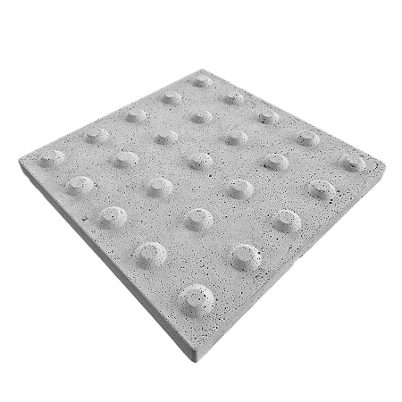 Piso tátil alerta incolor 2,5x25x25Cm